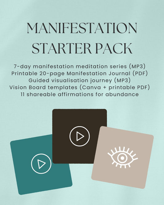 Manifestation meditation, journal, affirmations for abundance