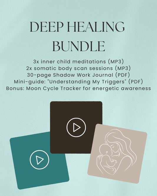 inner child meditation, somatic body scan, moon cycle tracker, energetic cleansing